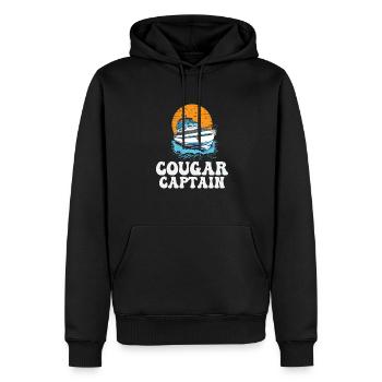 Cougar Capitaine Drôle de propriétaire de bateau Lake Life Pontoon - Sweat à capuche Premium bio Homme - noir - Devant - Nico (187cm)