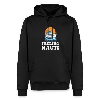 Feeling Nauti Motorboating Meme Pontoon Captain - Sweat à capuche Premium bio Homme - noir - Devant - Nico (187cm)