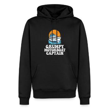 Grumpy Motorboat Captain Pontoon Boat Owner - Männer Premium Bio Hoodie - Schwarz - Vorne - Nico (187cm)