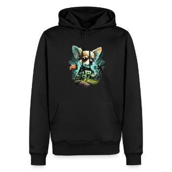 Chihuahua | Jeu Vidéo Amusant Gamer Comic Chien - Sweat à capuche Premium bio Homme - noir - Devant - Nico (187cm)