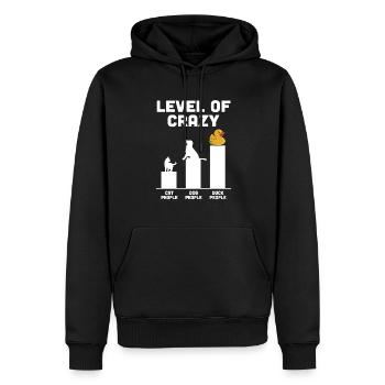 Rubber Duck Duckie Duckling Funny Level Of Crazy - Männer Premium Bio Hoodie - Schwarz - Vorne - Nico (187cm)