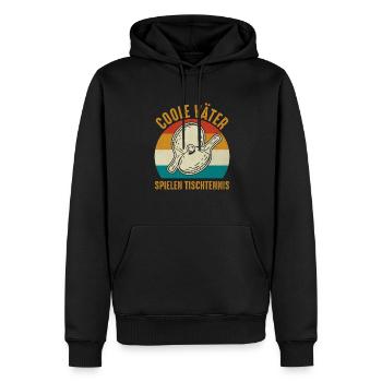 Coole Väter spielen Tischtennis Papa - Männer Premium Bio Hoodie - Schwarz - Vorne - Nico (187cm)