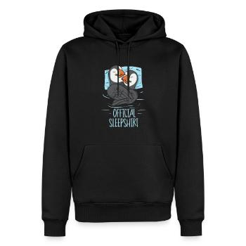macareux macareux moines oiseaux Lunde - Sweat à capuche Premium bio Homme - noir - Devant - Nico (187cm)