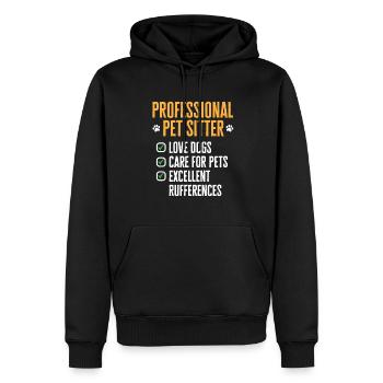 Haustierbetreuung Katze Hund Haustiersitter - Männer Premium Bio Hoodie - Schwarz - Vorne - Nico (187cm)