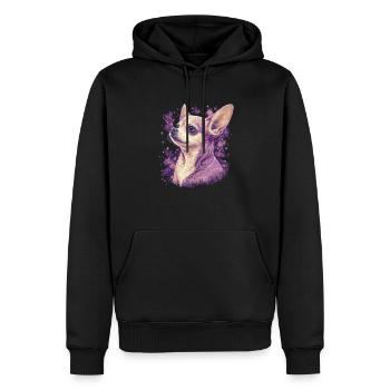 Chihuahua | Pink Jolie Rose Maman Femme ignon - Sweat à capuche Premium bio Homme - noir - Devant - Nico (187cm)
