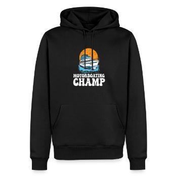Ponton Lac Life Boat Parade Champ Motoboating - Sweat à capuche Premium bio Homme - noir - Devant - Nico (187cm)