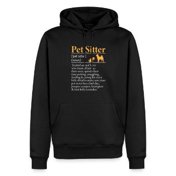 Haustierbetreuung Katze Hund Haustiersitter - Männer Premium Bio Hoodie - Schwarz - Vorne - Nico (187cm)