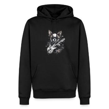 Chihuahua | Aloha Ukulele Hawaii Gitarre Lustiger - Männer Premium Bio Hoodie - Schwarz - Vorne - Nico (187cm)