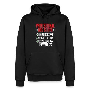 Haustierbetreuung Katze Hund Haustiersitter - Männer Premium Bio Hoodie - Schwarz - Vorne - Nico (187cm)
