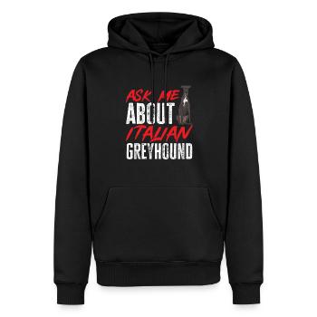 Italienischer Windspiel Windhund Hunde - Männer Premium Bio Hoodie - Schwarz - Vorne - Nico (187cm)
