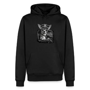 Chihuahua | Polizei Polizist Polizistin Hut - Männer Premium Bio Hoodie - Schwarz - Vorne - Nico (187cm)