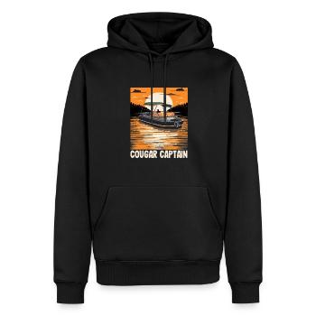 Cougar Capitaine Drôle de propriétaire de bateau Lake Life Pontoon - Sweat à capuche Premium bio Homme - noir - Devant - Nico (187cm)