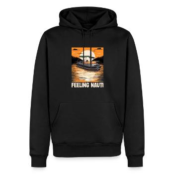 Feeling Nauti Motorboating Meme Pontoon Captain - Sweat à capuche Premium bio Homme - noir - Devant - Nico (187cm)