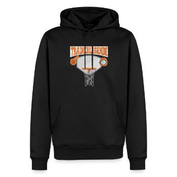 Trainerlegende Basketball Sport - Männer Premium Bio Hoodie - Schwarz - Vorne - Nico (187cm)