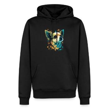 Chihuahua | Welpe Mama Lustiger Hund Niedlich - Männer Premium Bio Hoodie - Schwarz - Vorne - Nico (187cm)