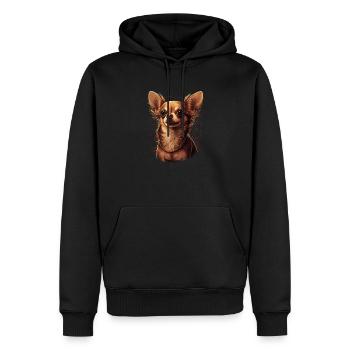 Chihuahua | Welpe Mama Lustiger Hund Niedlich - Männer Premium Bio Hoodie - Schwarz - Vorne - Nico (187cm)