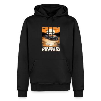 Appelez-moi simplement Captain Pontoon King Motorboating - Sweat à capuche Premium bio Homme - noir - Devant - Nico (187cm)
