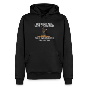 Miniature Pinscher Rehpinscher Min Pin Dog - Sweat à capuche Premium bio Homme - noir - Devant - Nico (187cm)