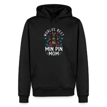 Miniature Pinscher Rehpinscher Min Pin Dog - Sweat à capuche Premium bio Homme - noir - Devant - Nico (187cm)