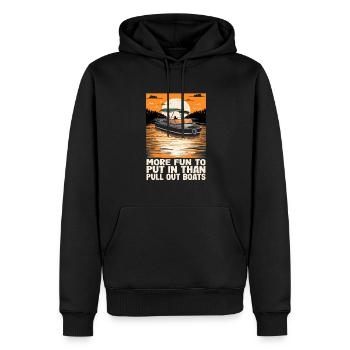 Funy Motorboating More Fun To Put In Than Pull - Men’s Premium Organic Hoodie - black - Front - Nico (187cm)