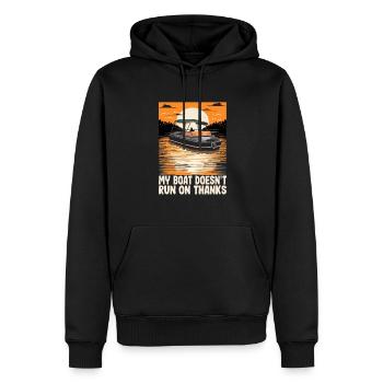 Mon bateau ne fonctionne pas grâce à Funny Motorboating - Sweat à capuche Premium bio Homme - noir - Devant - Nico (187cm)