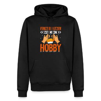 Fenster putzen ist mein Hobby Haushaltsfee - Männer Premium Bio Hoodie - Schwarz - Vorne - Nico (187cm)