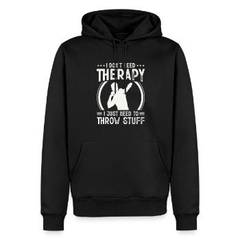 Kugelstoßen Werfen Leichtathletik - Männer Premium Bio Hoodie - Schwarz - Vorne - Nico (187cm)