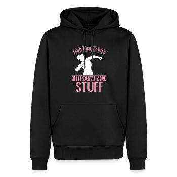 Kugelstoßen Werfen Leichtathletik - Männer Premium Bio Hoodie - Schwarz - Vorne - Nico (187cm)