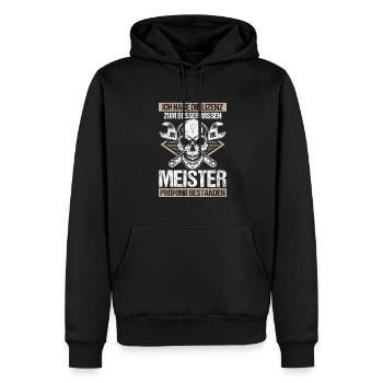 Meisterprüfung Geschenkidee Lizenz - Männer Premium Bio Hoodie - Schwarz - Vorne - Nico (187cm)