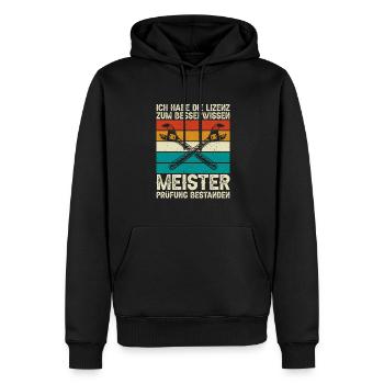 Besserwisser Meisterprüfung Geschenkidee - Männer Premium Bio Hoodie - Schwarz - Vorne - Nico (187cm)