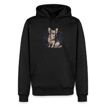 Chihuahua | Welpe Mama Lustiger Hund Niedlich - Männer Premium Bio Hoodie - Schwarz - Vorne - Nico (187cm)