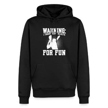 Kugelstoßen Werfen Leichtathletik - Männer Premium Bio Hoodie - Schwarz - Vorne - Nico (187cm)