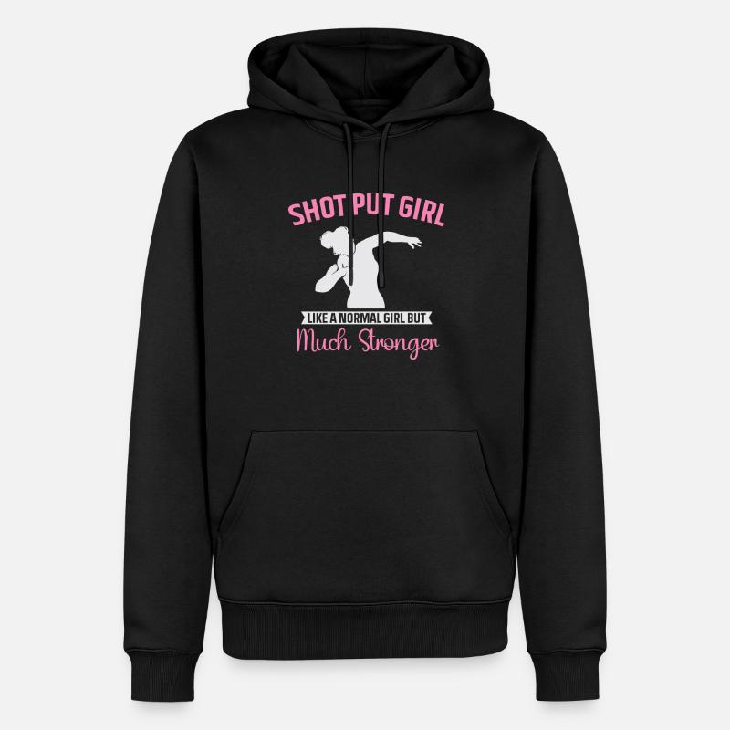 Lancer du poids Athlétisme - Sweat à capuche Premium bio Homme - noir