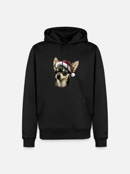Chihuahua | Weihnachten | Weihnachtsbaum | - Männer Premium Bio Hoodie - Schwarz