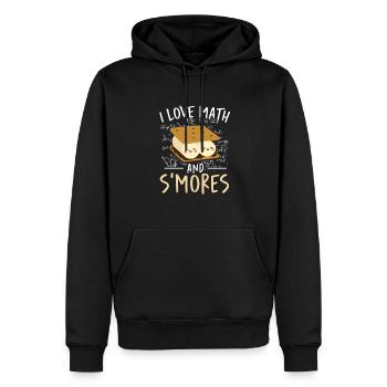 J’adore les maths et les smores écoliers guimauve cam - Sweat à capuche Premium bio Homme - noir - Devant - Nico (187cm)