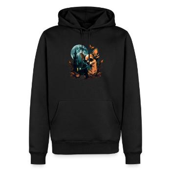 Chihuahua Costume d'Halloween - Citrouille - Sweat à capuche Premium bio Homme - noir - Devant - Nico (187cm)