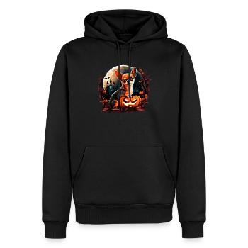 Chihuahua Costume d'Halloween - Citrouille - Sweat à capuche Premium bio Homme - noir - Devant - Nico (187cm)