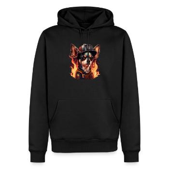 Chihuahua - Feuerwehrmann Feuerwehr Hund Männer - Männer Premium Bio Hoodie - Schwarz - Vorne - Nico (187cm)