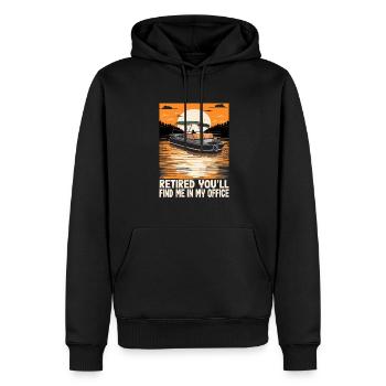 Retired You'll Find Me In My Office Lake Life - Männer Premium Bio Hoodie - Schwarz - Vorne - Nico (187cm)