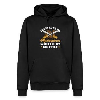Holzbearbeitung Schnitzerei Schreiner - Männer Premium Bio Hoodie - Schwarz - Vorne - Nico (187cm)