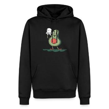 Kids Campfire Marshmallow Cute Smore Avocado - Men’s Premium Organic Hoodie - black - Front - Nico (187cm)