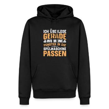 Spülmaschine Fenster putzen - Männer Premium Bio Hoodie - Schwarz - Vorne - Nico (187cm)