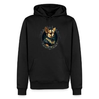 Chihuahua - Englische Dame Frauen Kleid Hund - Männer Premium Bio Hoodie - Schwarz - Vorne - Nico (187cm)