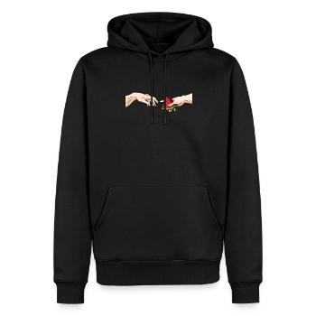 Cooler und lustiger Wassermelonen-Keil - Männer Premium Bio Hoodie - Schwarz - Vorne - Nico (187cm)
