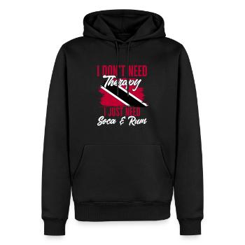 Drapeau de Trinité-et-Tobago - Sweat à capuche Premium bio Homme - noir - Devant - Nico (187cm)