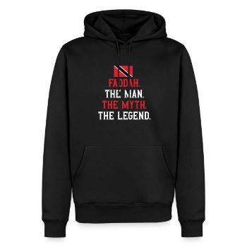 Drapeau de Trinité-et-Tobago - Sweat à capuche Premium bio Homme - noir - Devant - Nico (187cm)