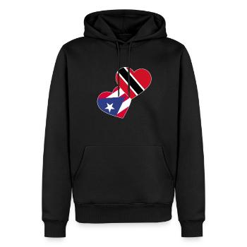 Drapeau de Trinité-et-Tobago - Sweat à capuche Premium bio Homme - noir - Devant - Nico (187cm)