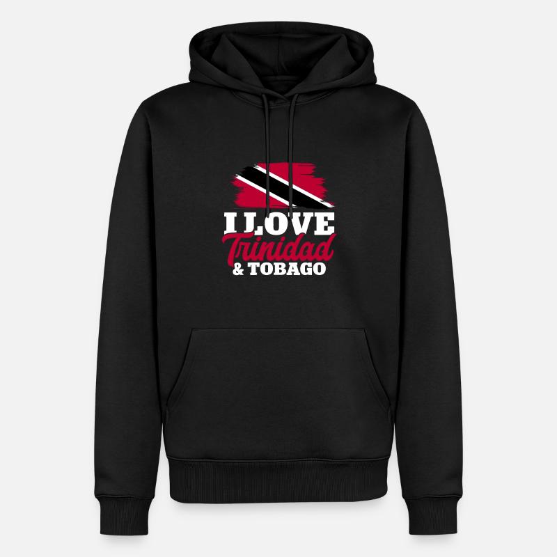 Drapeau de Trinité-et-Tobago - Sweat à capuche Premium bio Homme - noir