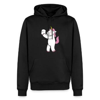 Smore Unicorn Kids Marshmallow Camping Camper - Men’s Premium Organic Hoodie - black - Front - Nico (187cm)