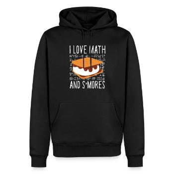 Camping School Kids Marshmallow I Love Math And Sm - Männer Premium Bio Hoodie - Schwarz - Vorne - Nico (187cm)